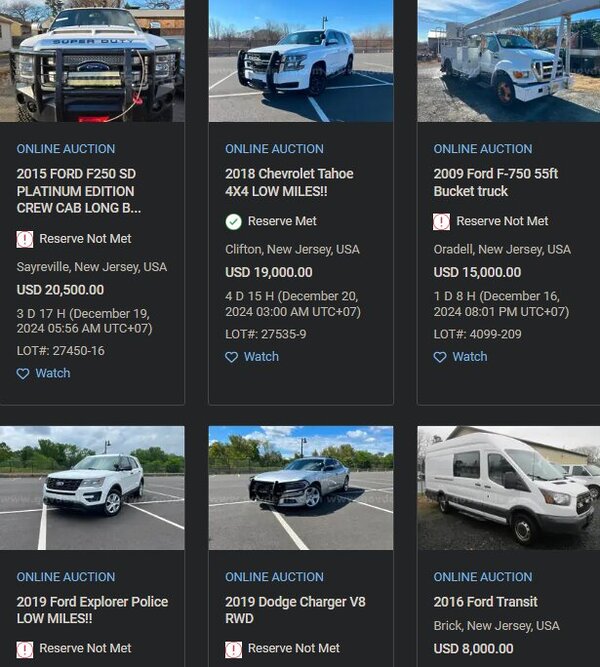 GovDeals New Jersey government surplus website