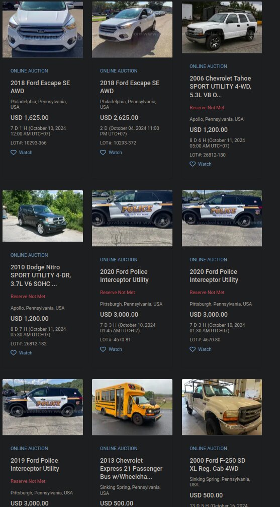 Ofertas gubernamentales de Pensilvania
