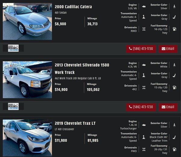 Motor City Auto Auction in Michigan's online vehicle inventory search